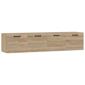 Vidaxl Stenska omarica 2 kosa sonoma hrast 60x36,5x35 cm inžen. les