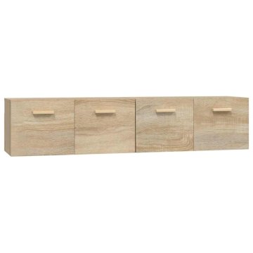 Vidaxl Stenska omarica 2 kosa sonoma hrast 80x35x36,5cm inženirski les