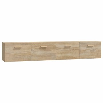 Vidaxl Stenska omarica 2 kosa Sonoma hrast 100x36,5x35 cm inžen. les