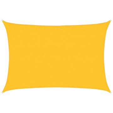 Vidaxl Senčno jadro 160 g/m² pravokotno rumeno 3,5x5 m HDPE