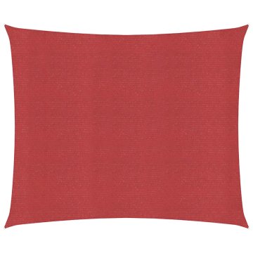 Vidaxl Senčno jadro 160 g/m² rdeče 4x4 m HDPE