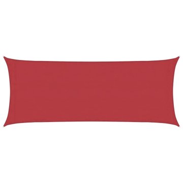 Vidaxl Senčno jadro 160 g/m² rdeče 2x5 m HDPE