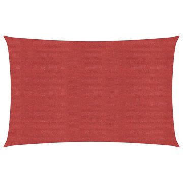 Vidaxl Senčno jadro 160 g/m² rdeče 2,5x4,5 m HDPE
