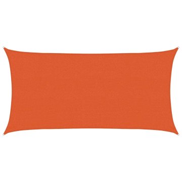 Vidaxl Senčno jadro 160 g/m² oranžno 2,5x4,5 m HDPE