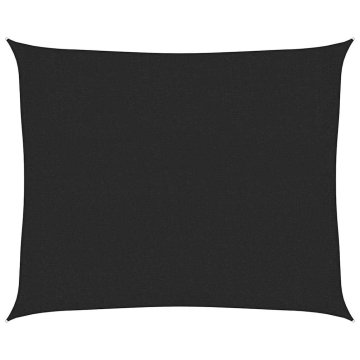 Vidaxl Senčno jadro 160 g/m² črno 2,5x3 m HDPE
