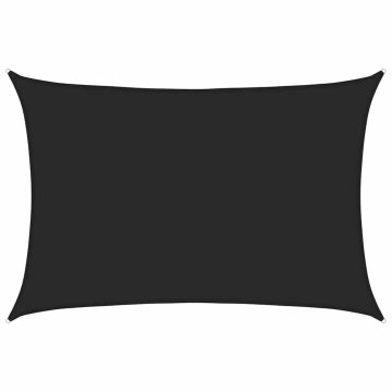 Vidaxl Senčno jadro 160 g/m² črno 5x6 m HDPE