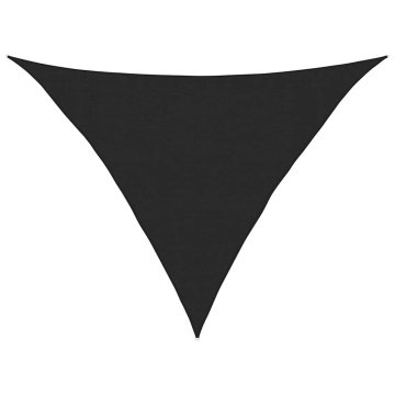 Vidaxl Senčno jadro 160 g/m² črno 3,5x3,5x4,9 m HDPE