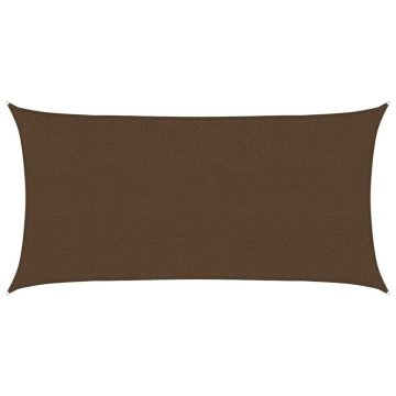 Vidaxl Senčno jadro 160 g/m² rjavo 2,5x5 m HDPE