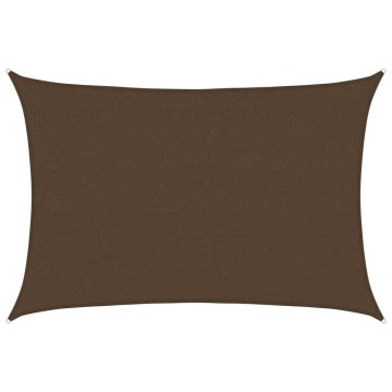 Vidaxl Senčno jadro 160 g/m² rjavo 4x6 m HDPE