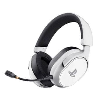 Trust GXT 499 Forta brezžične gaming slušalke za PS5, z mikrofonom, bele (25978)