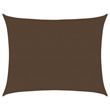 Vidaxl Senčno jadro 160 g/m² rjavo 6x8 m HDPE