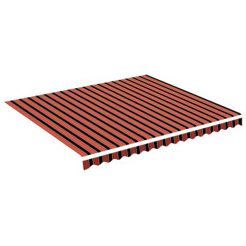 Vidaxl Nadomestno blago za tendo oranžno in rjavo 400x350 cm poliester