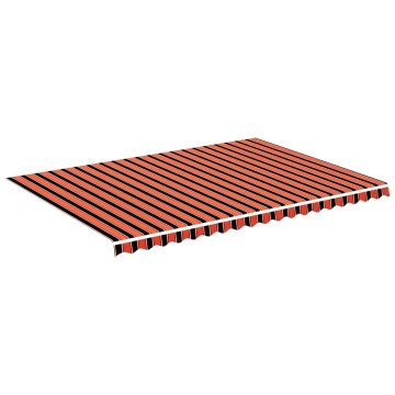 Vidaxl Nadomestno blago za tendo oranžno in rjavo 500x350 cm poliester