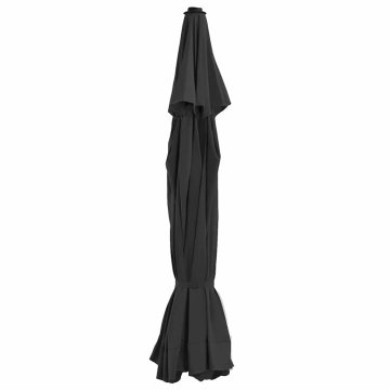 Vidaxl Nadomestna tkanina za zunanji senčnik črna 515 cm