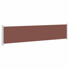 Vidaxl Zložljiva stranska tenda za teraso 140x600 cm rjava