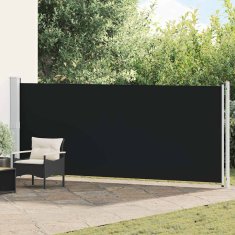 Vidaxl Zložljiva stranska tenda za teraso 600x160 cm črna