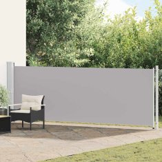 Vidaxl Zložljiva stranska tenda za teraso 140x600 cm siva