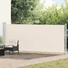 Vidaxl Zložljiva stranska tenda za teraso 614x160 cm krem