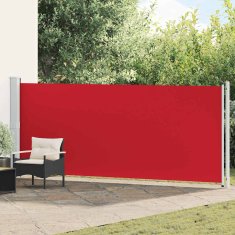 Vidaxl Zložljiva stranska tenda za teraso 600x160 cm rdeča