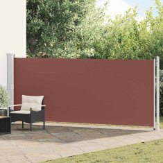 Vidaxl Zložljiva stranska tenda za teraso 614x160 cm rjava