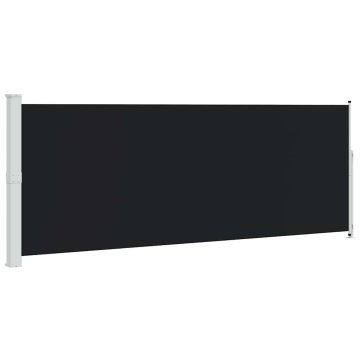Vidaxl Zložljiva stranska tenda za teraso 180x514 cm črna