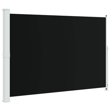 Vidaxl Zložljiva stranska tenda za teraso 200x314 cm črna