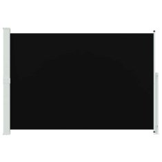 Vidaxl Zložljiva stranska tenda za teraso 200x314 cm črna