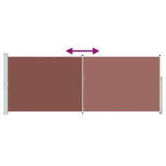 Vidaxl Zložljiva stranska tenda za teraso 180x500 cm rjava