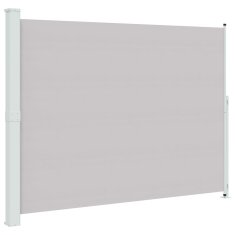 Vidaxl Zložljiva stranska tenda za teraso 220x314 cm siva