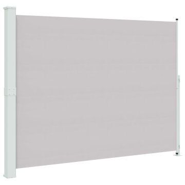 Vidaxl Zložljiva stranska tenda za teraso 220x314 cm siva
