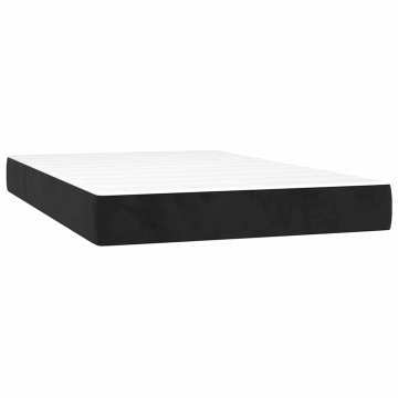 Vidaxl Vzmetnica z žepkasto vzmetjo srednje trdote črna 120x200x20 cm žamet