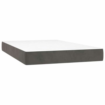 Vidaxl Vzmetnica z žepkasto vzmetjo srednje trdote temno siva 120x200x20 cm žamet