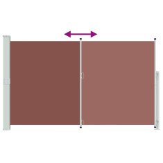 Vidaxl Zložljiva stranska tenda za teraso 180x314 cm rjava