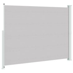 Vidaxl Zložljiva stranska tenda za teraso 220x314 cm siva