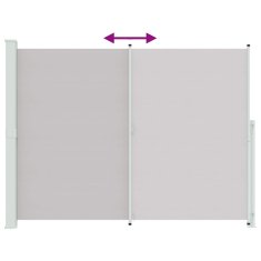 Vidaxl Zložljiva stranska tenda za teraso 220x314 cm siva