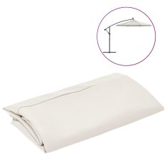 Vidaxl Nadomestno platno za vrtni senčnik peščeno bela 350 cm