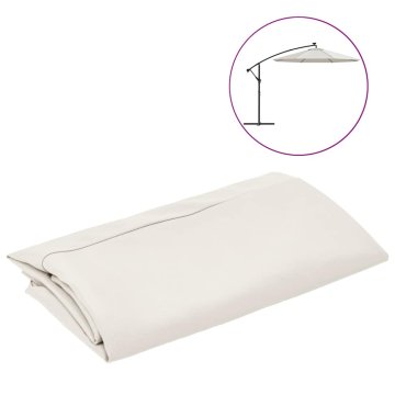 Vidaxl Nadomestno platno za vrtni senčnik peščeno bela 350 cm