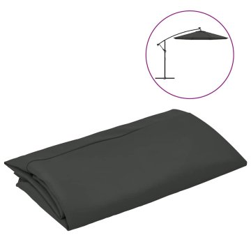 Vidaxl Nadomestno platno za vrtni senčnik antracitna 350 cm