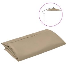 Vidaxl Nadomestno platno za vrtni senčnik taupe 350 cm