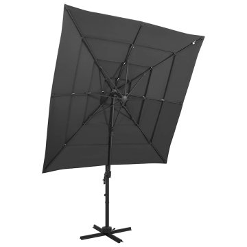 Vidaxl Senčnik aluminij 250x250 cm