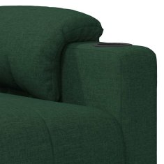 Vidaxl Električni naslanjač temno zeleno blago