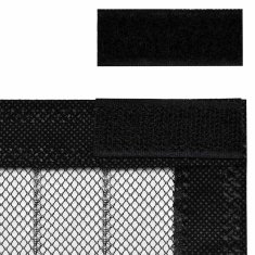 Vidaxl Zavesa proti mrčesu 2 kosa z magnetnimi bloki črna 220x100 cm