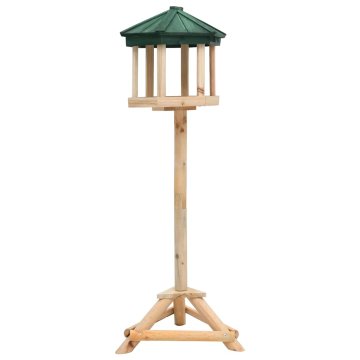 Vidaxl Stoječa hranilnica za ptice trden les jelke 33x110 cm