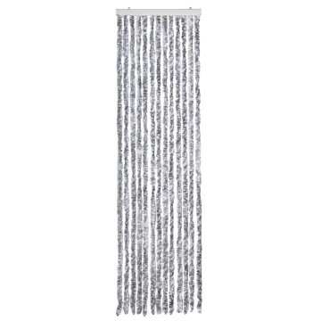 Vidaxl Zavesa proti mrčesu bela in siva 56x200 cm šenilja