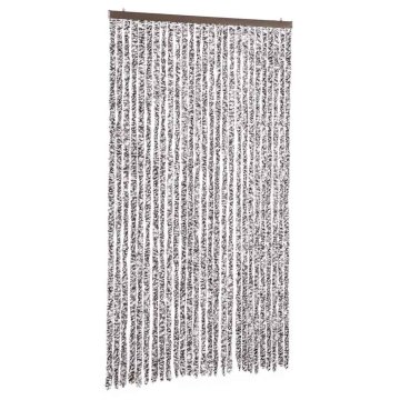Vidaxl Zavesa proti mrčesu rjava in bež 118x220 cm šenilja