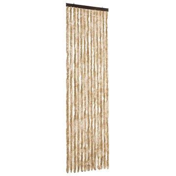 Vidaxl Zavesa proti mrčesu bež 56x200 cm šenilja