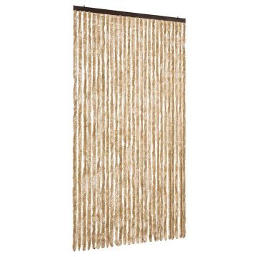 Vidaxl Zavesa proti mrčesu bež 118x220 cm šenilja