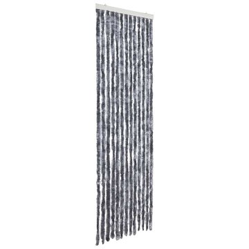 Vidaxl Zavesa proti mrčesu srebrna 56x200 cm šenilja
