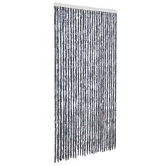 Vidaxl Zavesa proti mrčesu srebrna 118x220 cm šenilja