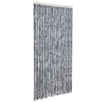 Vidaxl Zavesa proti mrčesu srebrna 118x220 cm šenilja